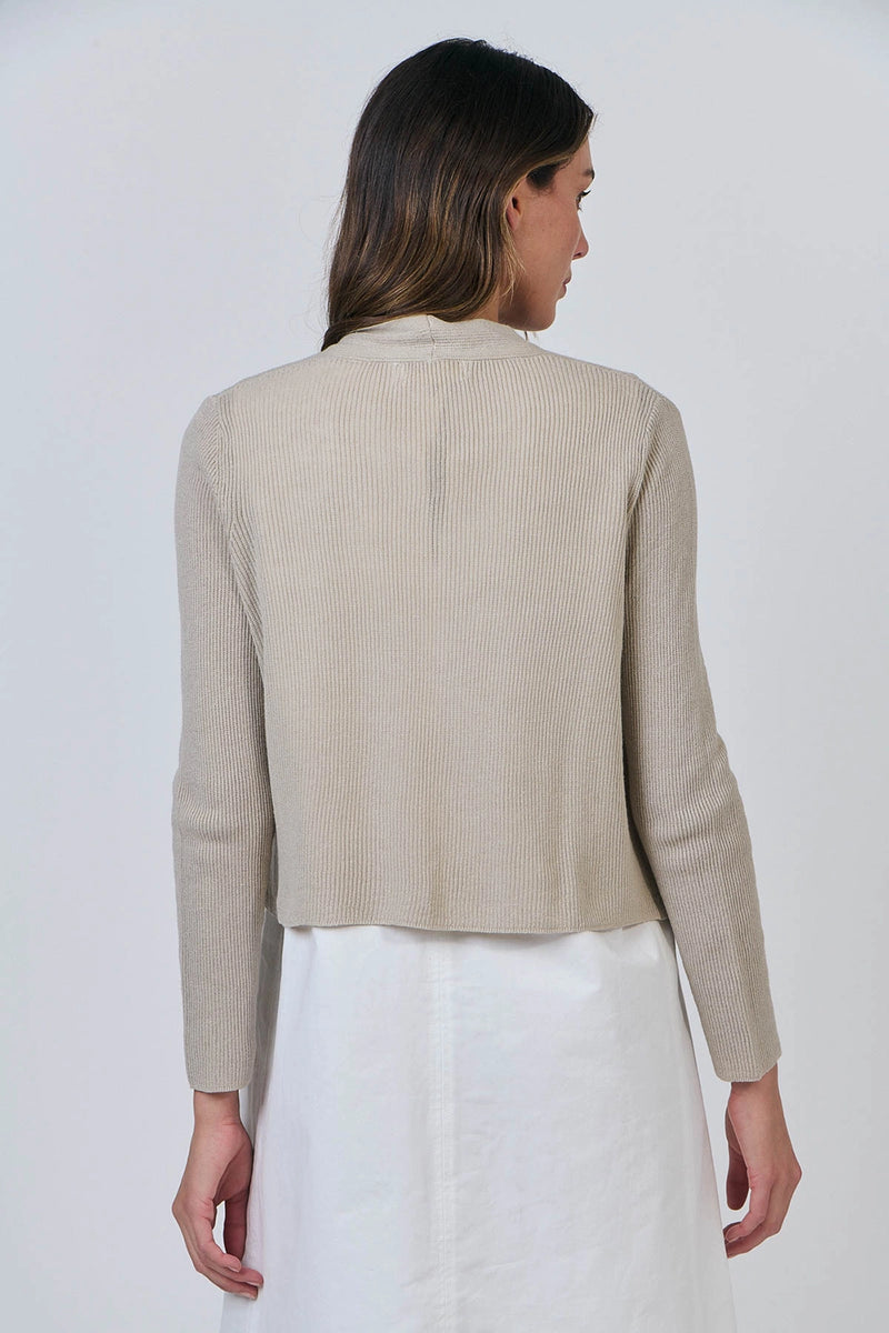 Naturals by O & J Knitted Cardigan in Sand NATS001