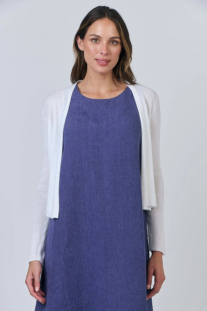 Naturals by O & J Knitted Cardigan in White NATS001