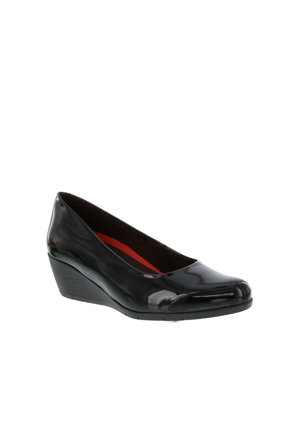 Neo Patent Leather Wedge Shoe in Black 6700