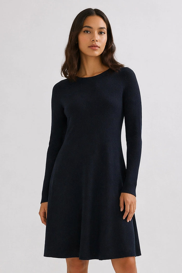 Mansted Nevada Eco Rib Dress in Navy