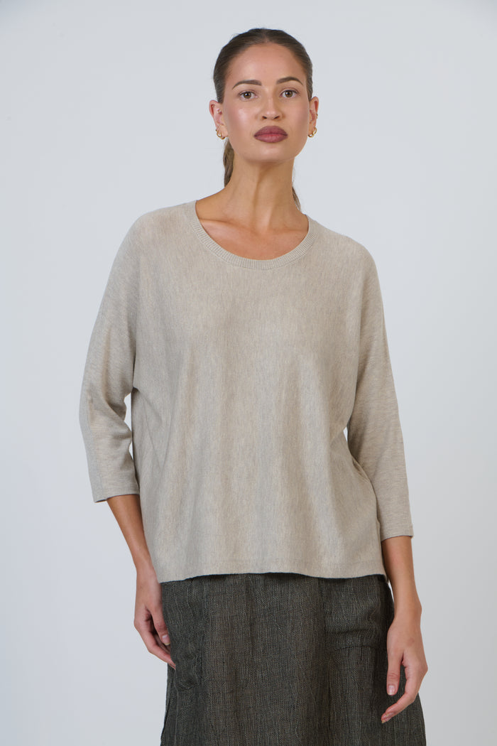 Naturals by O&J Relaxed Crew Neck in Partridge  OJ-W41