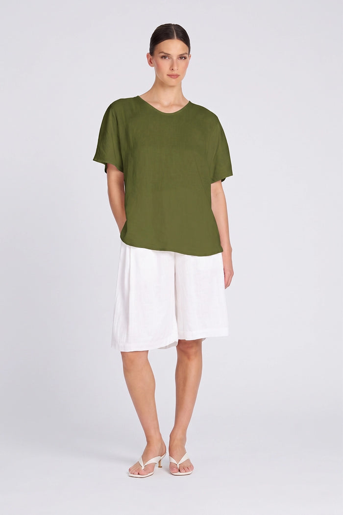 Mela Purdie Raglan Shell in Peridot F622 80061 - Pre-Order October Delivery