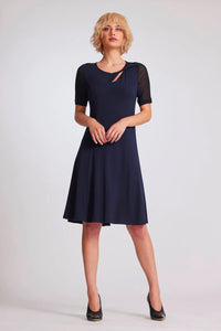 Paula Ryan Twist Neck A-Line Dress 4981