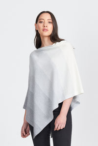 Royal Merino Graduated Stripe Poncho RM2341