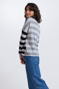 Royal Merino Striped Drop Shoulder Jumper RM2592