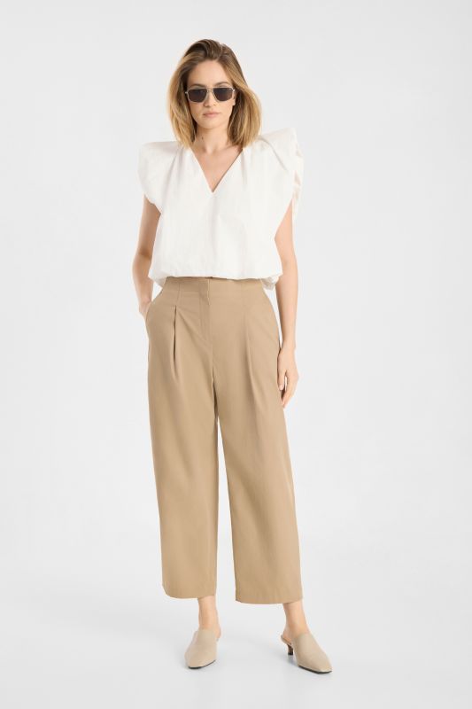 Raffaello Rossi Lisan 6/8 Cool Twill Pant in Toffee 508161/6910