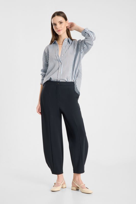Raffaello Rossi Odine 6/8 Jersey Gebonded Pant in Navy Blue 534668/9903