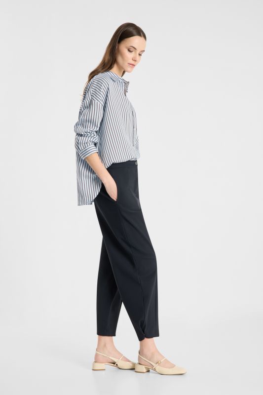 Raffaello Rossi Odine 6/8 Jersey Gebonded Pant in Navy Blue 534668/9903