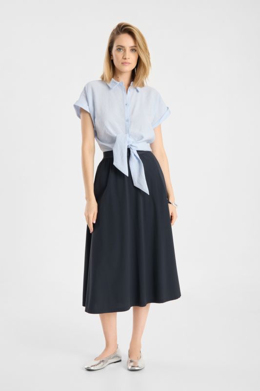 Raffaello Rossi Smea Ribbon Minisquare Jersey in Navy Blue 043531/8875