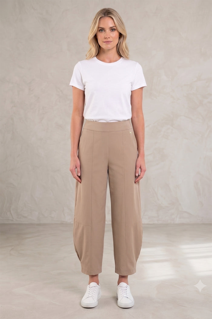 Raffaello Rossi Hale 7/8 Hightech Jersey Trouser in Taupe 024462/9987