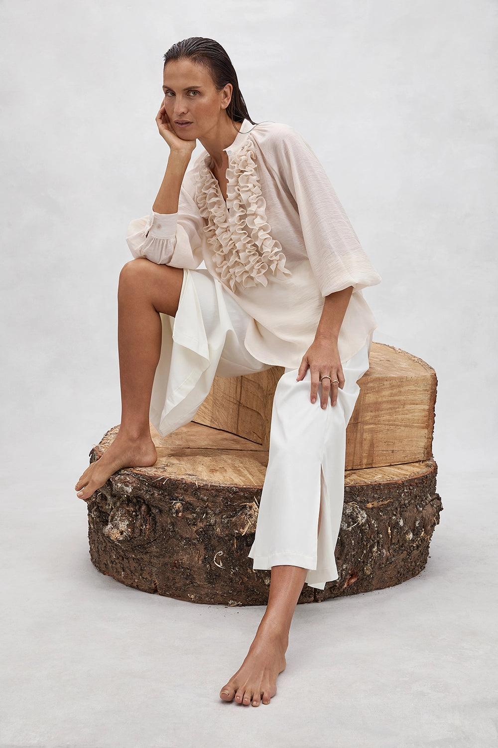 Mela Purdie Praline Blouse in Nougat F605 8473 - Pre-Order October Delivery