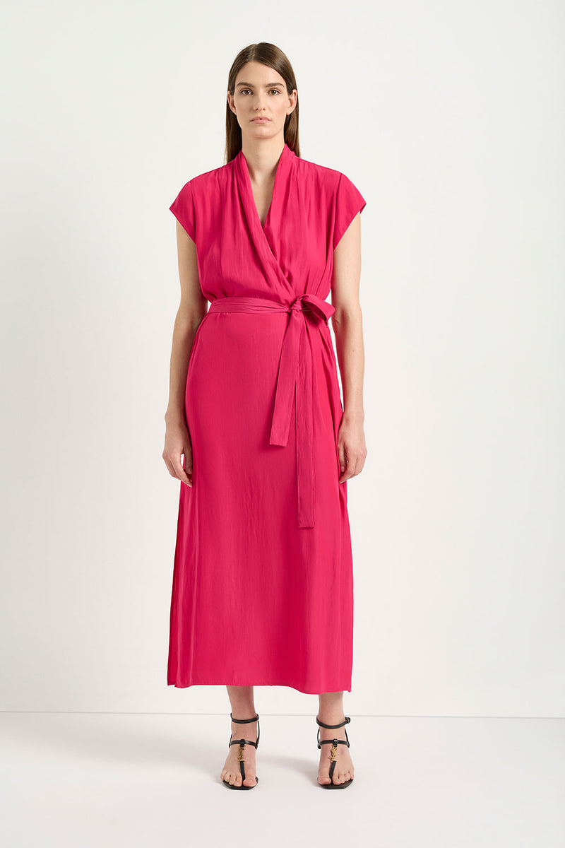 Mela Purdie Roll Front Dress in Cerise F67 3286