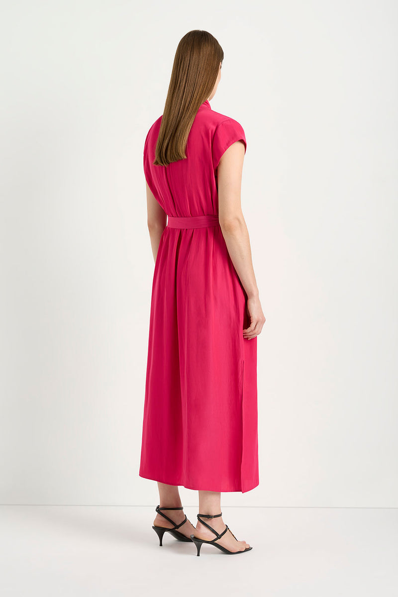 Mela Purdie Roll Front Dress in Cerise F67 3286