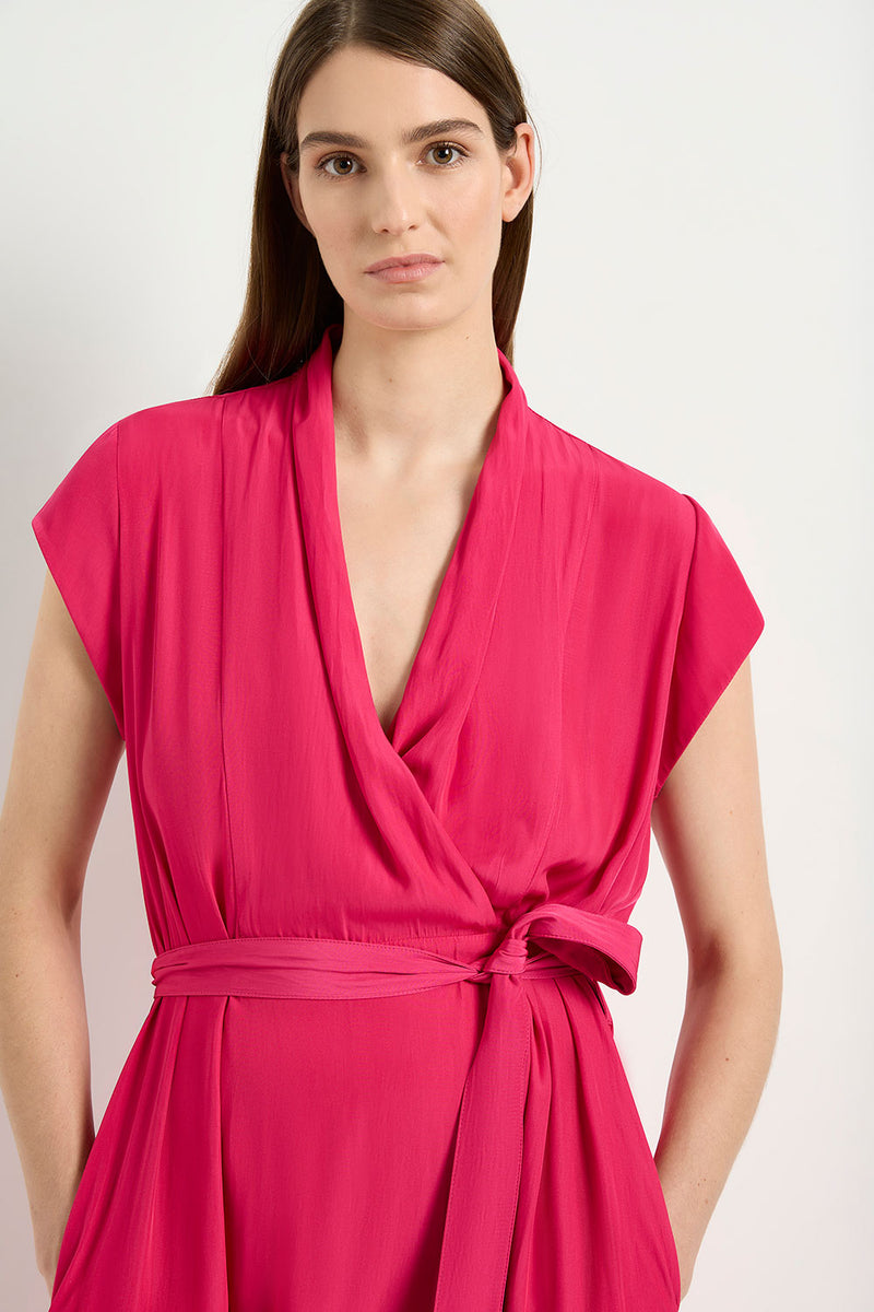 Mela Purdie Roll Front Dress in Cerise F67 3286