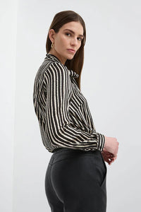Caravan & Co Stripe Bow Blouse CT120S