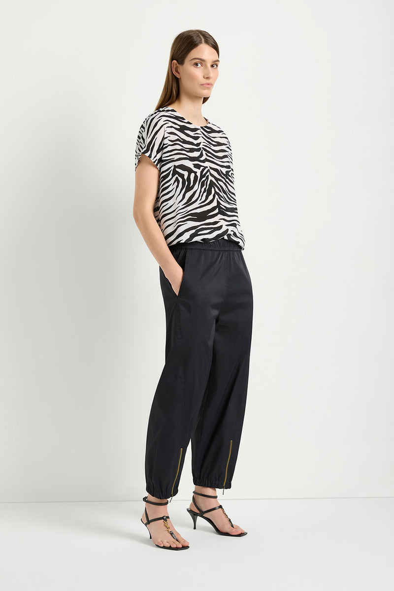 Mela Purdie Crop Club Pant in Black F613 1863