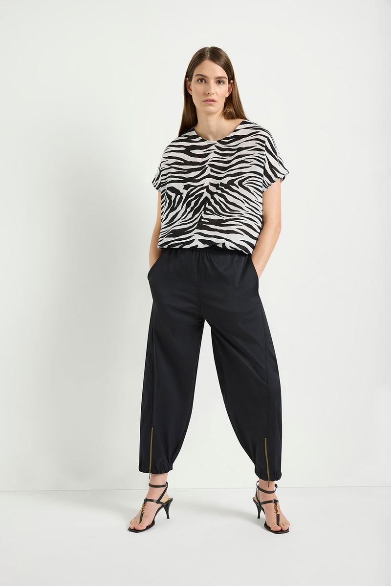 Mela Purdie Crop Club Pant in Black F613 1863