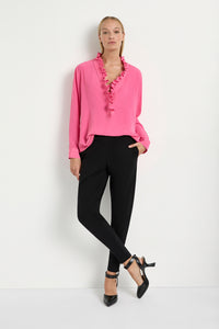 Mela Purdie Frill Neck Blouse F67 8497