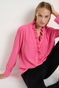 Mela Purdie Frill Neck Blouse F67 8497