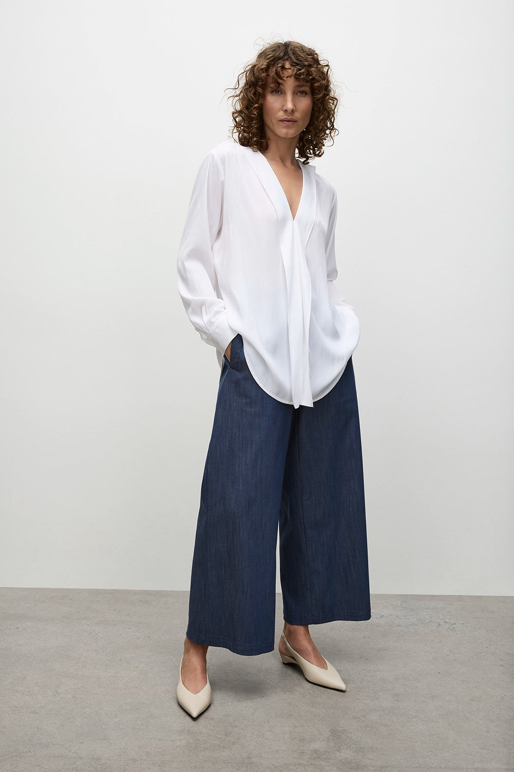 Mela Purdie Ribbon Edge Shirt in White F67 8627