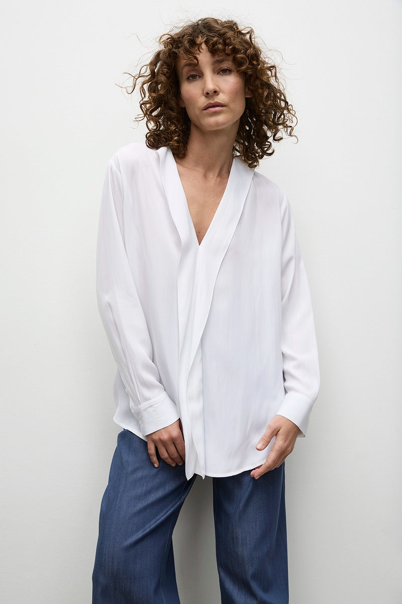 Mela Purdie Ribbon Edge Shirt in White F67 8627