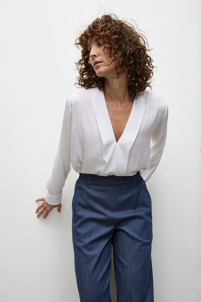 Mela Purdie Ribbon Edge Shirt in White F67 8627