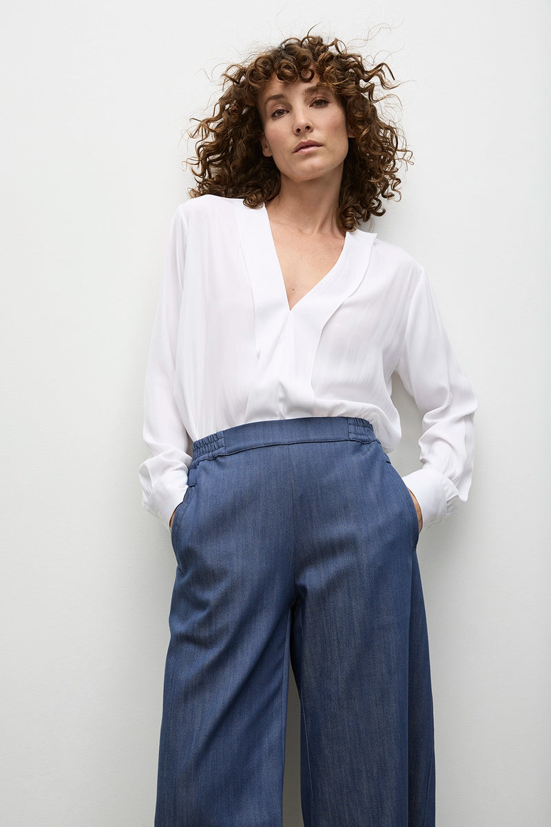 Mela Purdie Ribbon Edge Shirt in White F67 8627