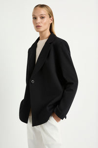 Mela Purdie Shaped Blazer in Black F095 4123