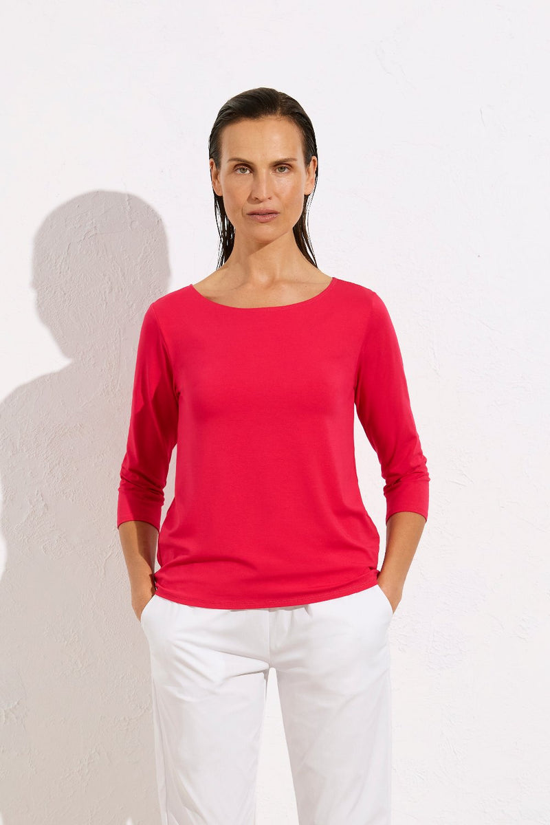 Mela Purdie Relaxed Boat Neck in Strawberry F01 2630