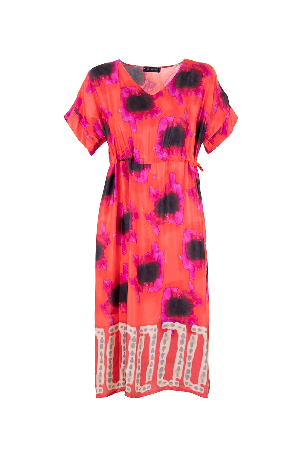 Peruzzi Printed Dress in Tomato S25129