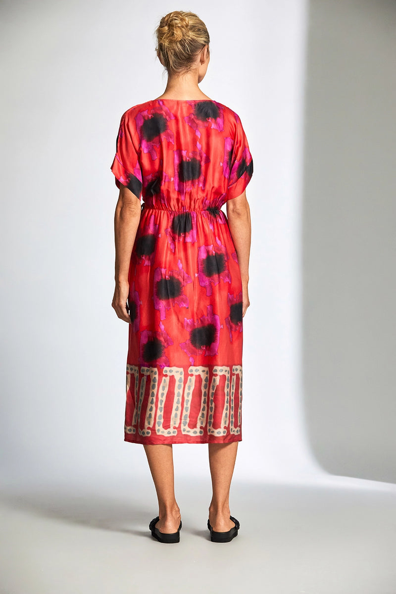 Peruzzi Printed Dress in Tomato S25129