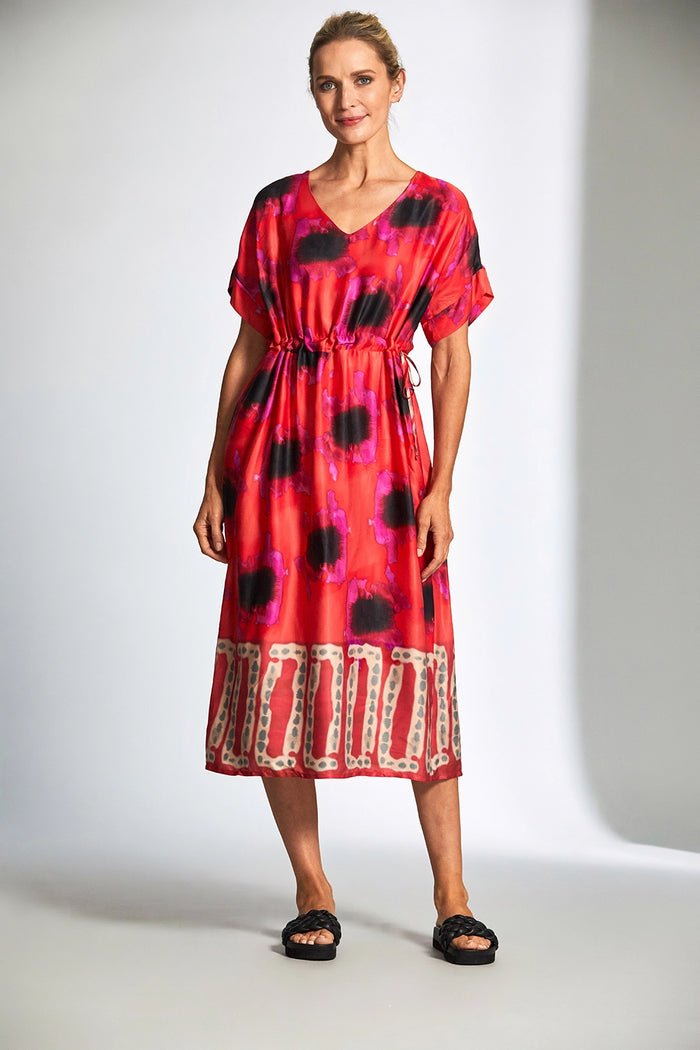 Peruzzi Printed Dress in Tomato S25129