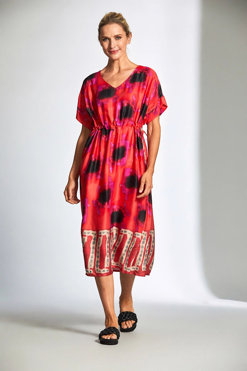 Peruzzi Printed Dress in Tomato S25129