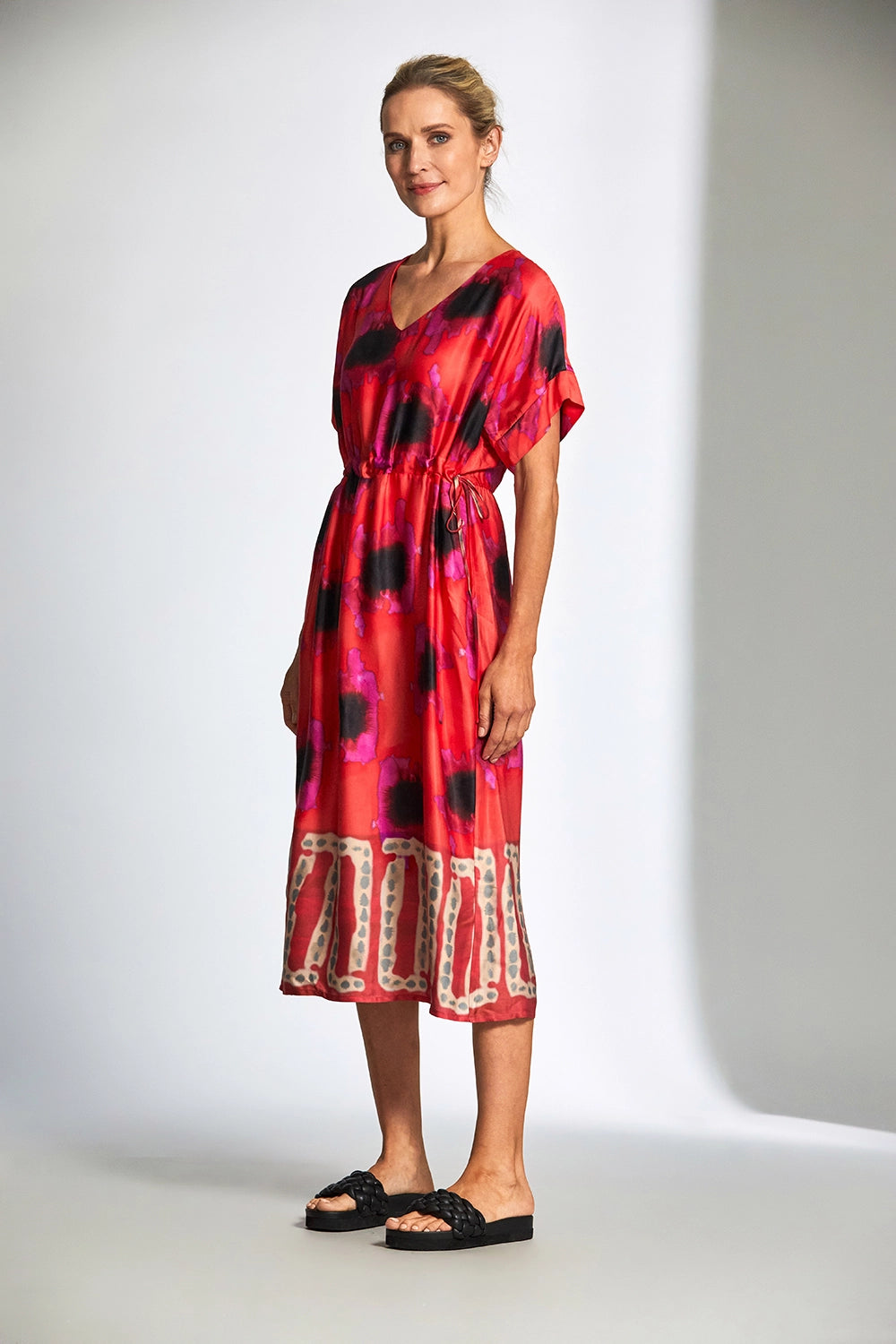 Peruzzi Printed Dress in Tomato S25129