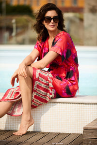 Peruzzi Printed Dress in Tomato S25129