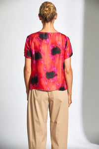 Peruzzi Print Top In Tomato S25130