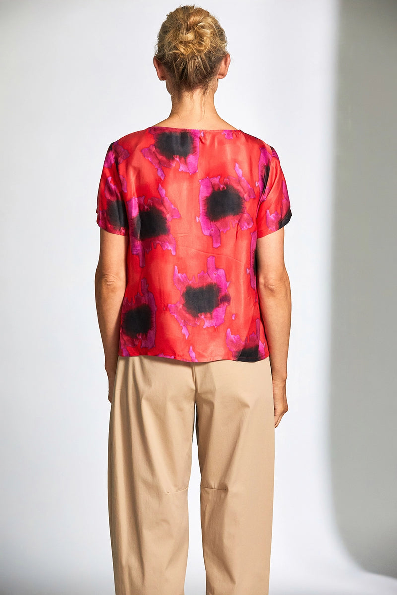 Peruzzi Print Top In Tomato S25130