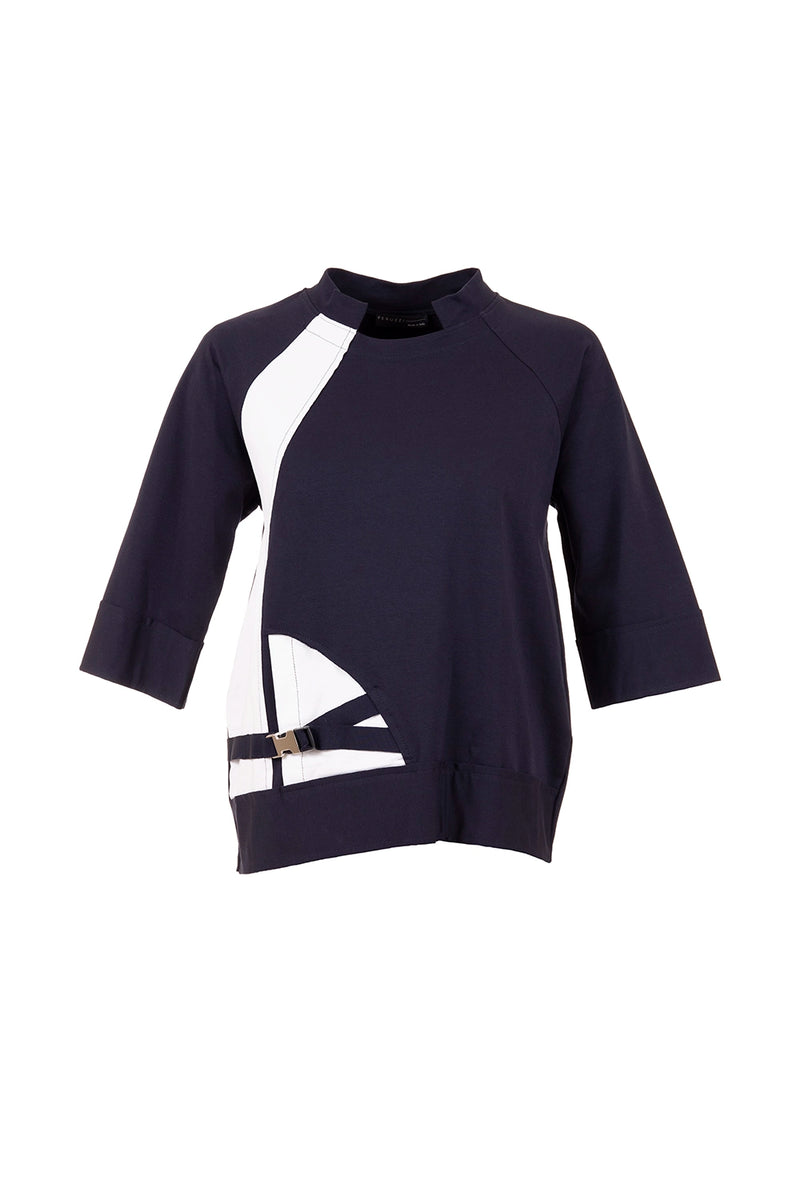 Peruzzi Buckle Colour Block Top s25140