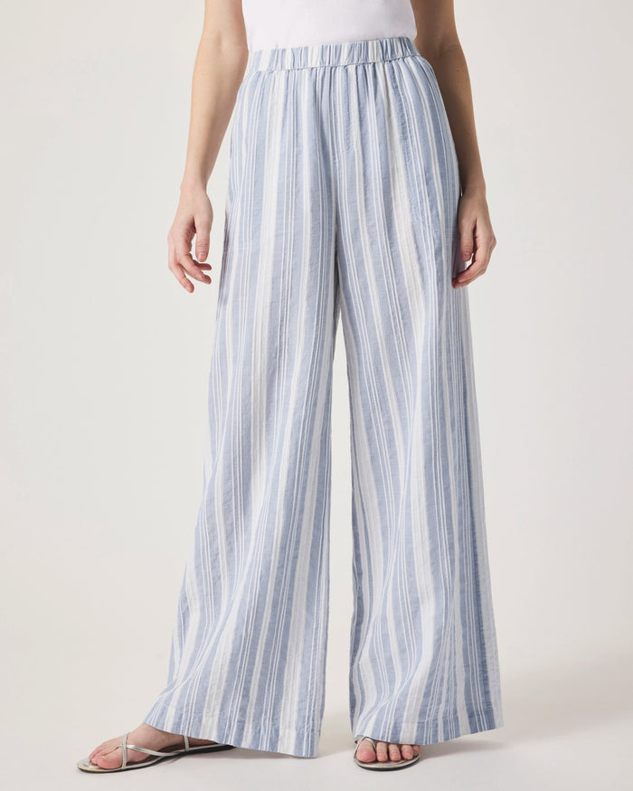 Splendid Raegan Stripe Pant in White/Seaport RS5C630
