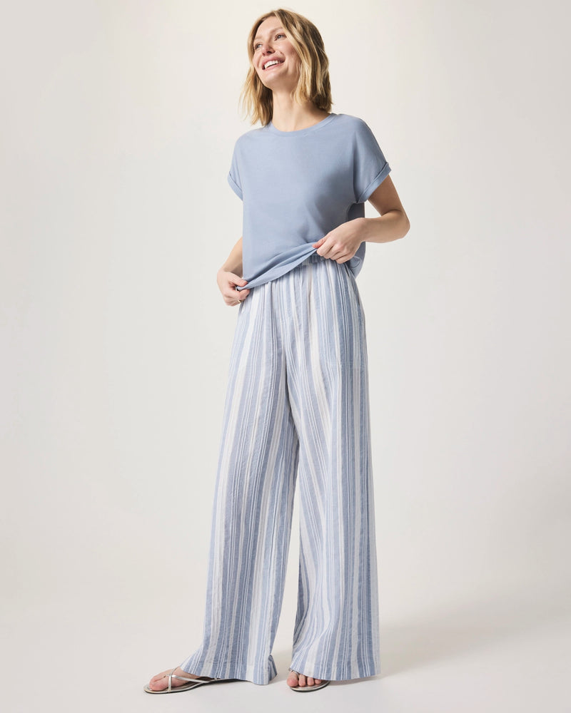 Splendid Raegan Stripe Pant in White/Seaport RS5C630