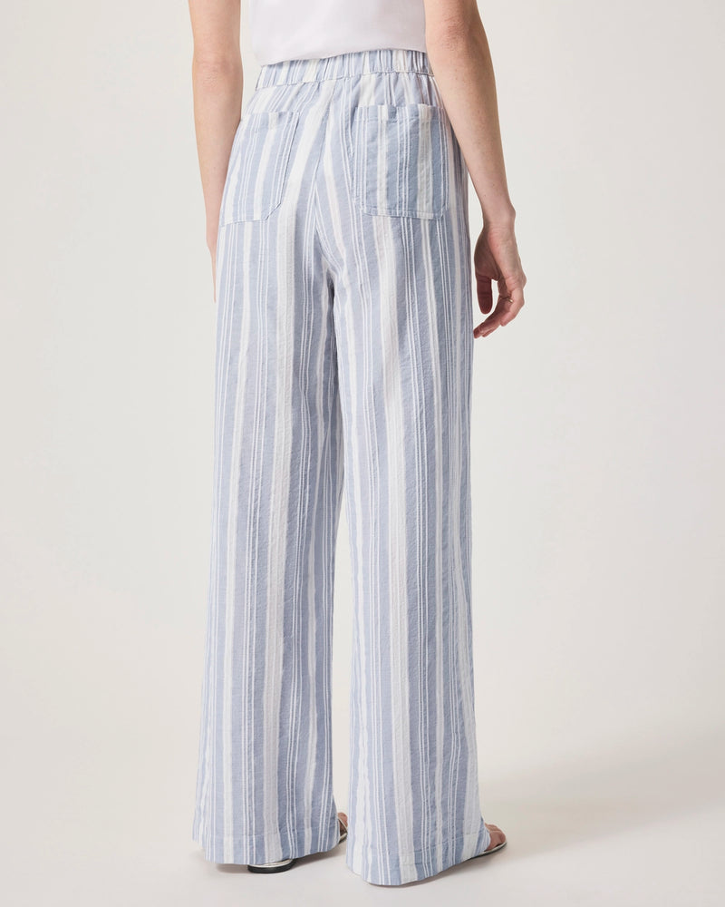 Splendid Raegan Stripe Pant in White/Seaport RS5C630