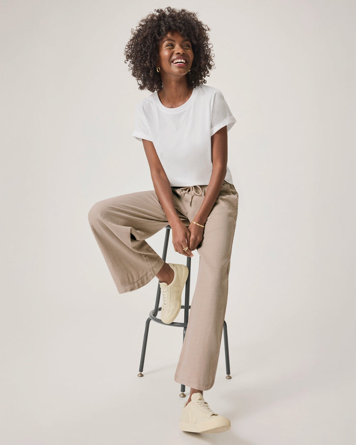 Splendid Angie Crop Wide Leg in Fawn RS2C95R