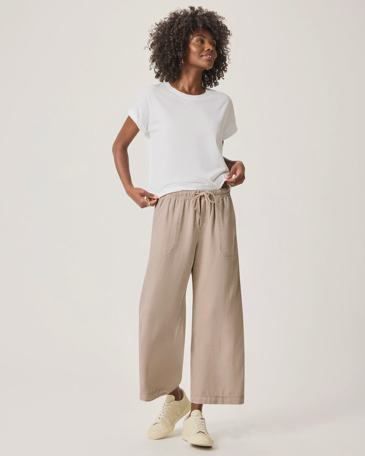 Splendid Angie Crop Wide Leg in Fawn RS2C95R