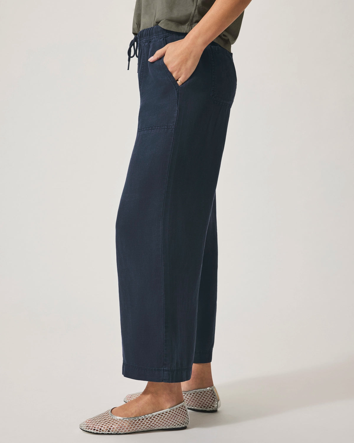 Splendid Angie Crop Wide Leg in Navy RS2C95R