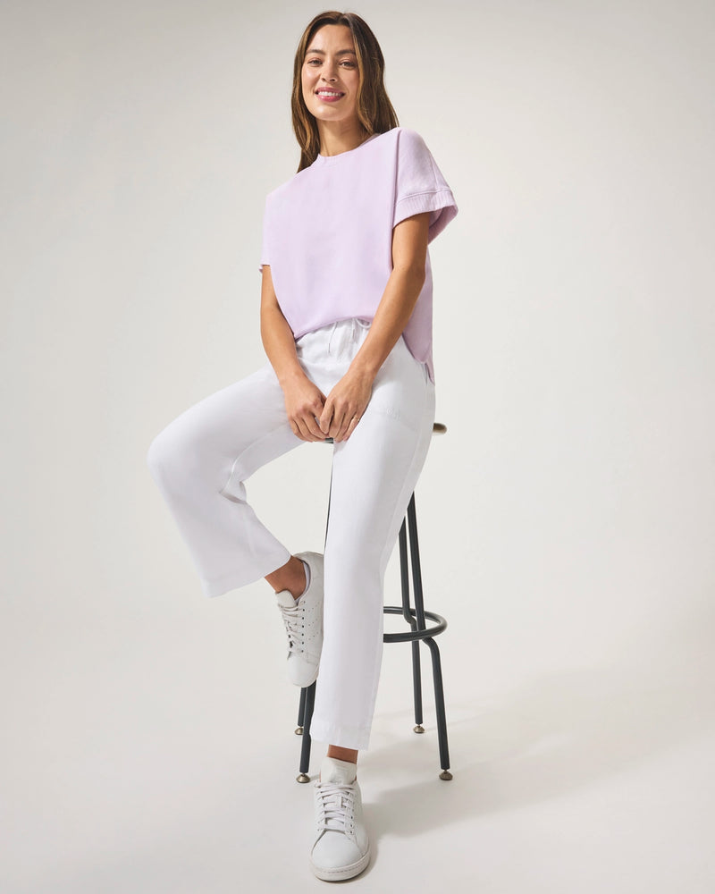 Splendid Angie Crop Wide Leg in White RS2C95R
