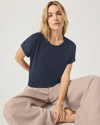 Splendid Skye SS Tee in Navy RS2K280