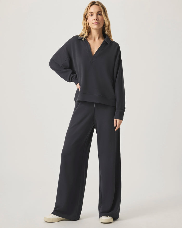 Splendid Waffle Scuba Polo Sweatshirt RS5K620 - Pre-Order April Delivery