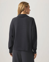 Splendid Waffle Scuba Polo Sweatshirt RS5K620