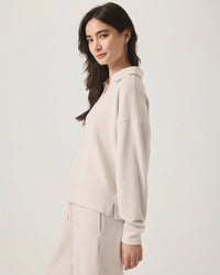 Splendid Waffle Scuba Polo Sweatshirt RS5K620