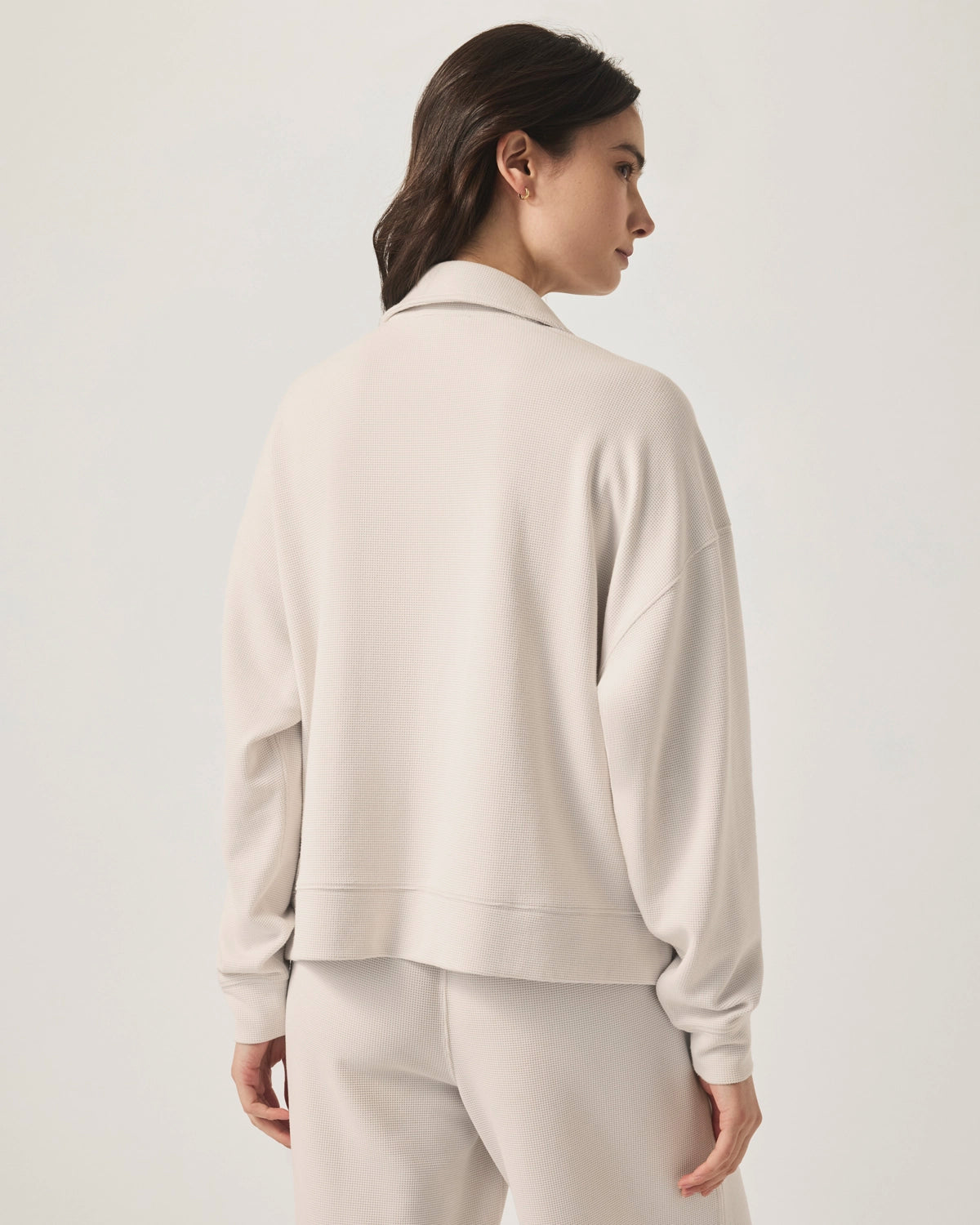 Splendid Waffle Scuba Polo Sweatshirt RS5K620